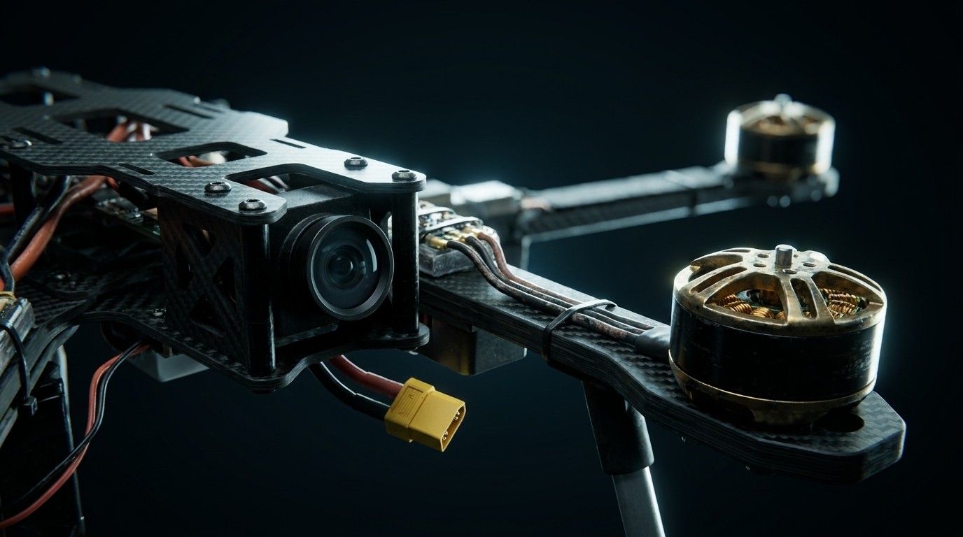 Крупний план ударного дрона Falcon